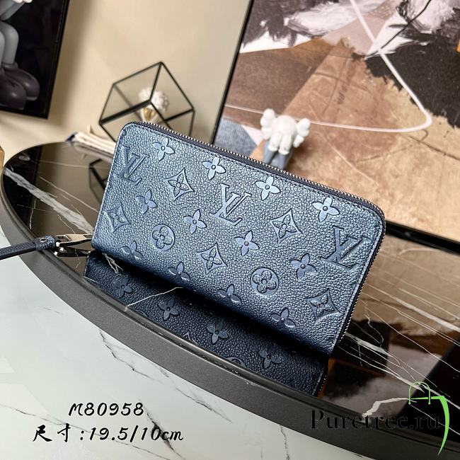 Louis Vuitton | ZIPPY WALLET Navy - M80958 - 19.5 x 10cm - 1