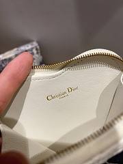 DIOR | DIORAMOUR CARO Heart White Chain Bag- S5097 - 11 x 10 x 1.5 cm - 3