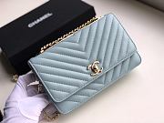 CHANEL | Wallet On Chain Light blue - A80982 - 19x13.5x3.5cm - 5