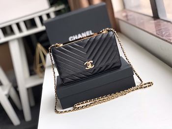 CHANEL | Wallet On Chain Light Black - A80982 - 19x13.5x3.5cm