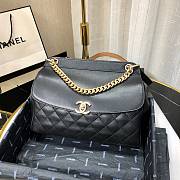 CHANEL | Lambskin Curved Flap Bag Black - AS0416 - 24cm - 6