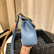 CHANEL | Lambskin Curved Flap Bag Blue - AS0416 - 24cm - 4