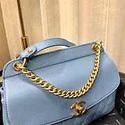 CHANEL | Lambskin Curved Flap Bag Blue - AS0416 - 24cm - 2