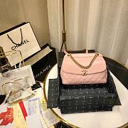 CHANEL | Lambskin Curved Flap Bag Light Pink - AS0416 - 24cm - 1