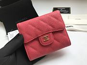 CHANEL | Classic small flap wallet Tri-fold Pink - A82288 - 10.5 x 11.5 x 3cm - 4