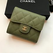 CHANEL | Classic small flap wallet Tri-fold Seagrass - A82288 - 10.5 x 11.5 x 3cm - 1