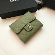 CHANEL | Classic small flap wallet Tri-fold Seagrass - A82288 - 10.5 x 11.5 x 3cm - 5