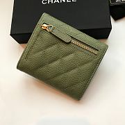 CHANEL | Classic small flap wallet Tri-fold Seagrass - A82288 - 10.5 x 11.5 x 3cm - 4