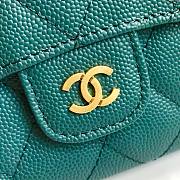 CHANEL | Classic small flap wallet Tri-fold Green - A82288 - 10.5 x 11.5 x 3cm - 4