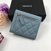 CHANEL | Classic small flap wallet Tri-fold Blue - A82288 - 10.5 x 11.5 x 3cm - 5