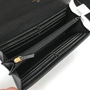CHANEL | Long Black Golden Wallet in Grain - A80286 - 10.5 × 19 × 3 cm - 3