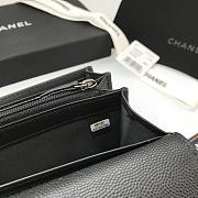 CHANEL | Long Black Silver Wallet in Grain - A80286 - 10.5 × 19 × 3 cm - 3