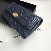 CHANEL | Long Dark Blue Wallet - A80286 - 10.5 × 19 × 3 cm - 6