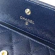 CHANEL | Boy Blue Golden Wallet in Grain - A80734 - 10.5 × 11.5 × 3 cm - 6