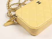 CHANEL | Small Yellow Quilted Clutch With Chain - A82527 - 10×19×4cm - 2