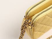 CHANEL | Small Yellow Quilted Clutch With Chain - A82527 - 10×19×4cm - 3