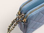 CHANEL | Small Blue Quilted Clutch With Chain - A82527 - 10×19×4cm - 3