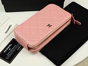 CHANEL | Small Pink Quilted Clutch With Chain - A82527 - 10×19×4cm - 6