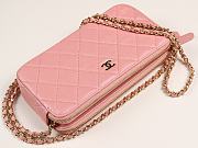 CHANEL | Small Pink Quilted Clutch With Chain - A82527 - 10×19×4cm - 5