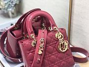 DIOR | Lady My ABCDior Pink patent bag - 20 x 16.5 x 8 cm - 4