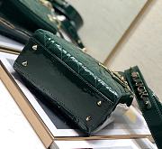 DIOR | Lady My ABCDior Dark Green patent bag - 20 x 16.5 x 8 cm - 6