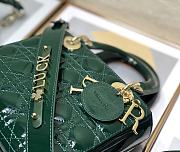 DIOR | Lady My ABCDior Dark Green patent bag - 20 x 16.5 x 8 cm - 5