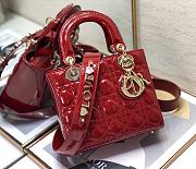 DIOR | Lady My ABCDior Red patent bag - 20 x 16.5 x 8 cm - 1