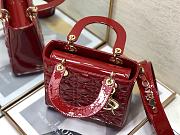 DIOR | Lady My ABCDior Red patent bag - 20 x 16.5 x 8 cm - 4