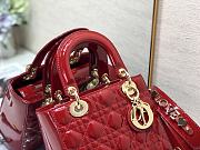 DIOR | Lady My ABCDior Red patent bag - 20 x 16.5 x 8 cm - 5