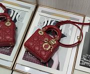 DIOR | Micro Lady Red Bag - S0856O - 12 x 10 x 5cm - 6