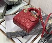 DIOR | Micro Lady Red Bag - S0856O - 12 x 10 x 5cm - 4