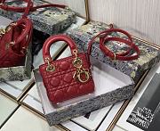 DIOR | Micro Lady Red Bag - S0856O - 12 x 10 x 5cm - 2