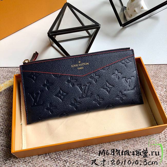 Louis Vuitton | Pochette Mélanie BB Navy Blue/Red- M68713 - 20 x 10 x 0.3 cm - 1