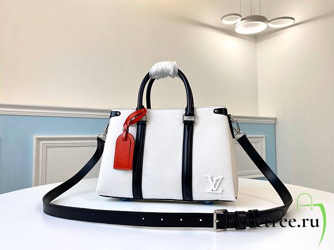 Louis Vuitton | Soufflot BB White Epi Leather - M55616 - 28 x 20 x 13 cm - 1