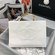CHANEL | White Aged Calfskin Large Shopping Bag - AS1943 - 37 x 26 x 12 cm - 1