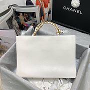 CHANEL | White Aged Calfskin Large Shopping Bag - AS1943 - 37 x 26 x 12 cm - 4
