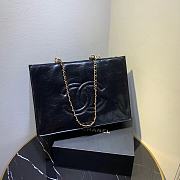 CHANEL | Black Aged Calfskin Large Shopping Bag - AS1943 - 37 x 26 x 12cm - 1