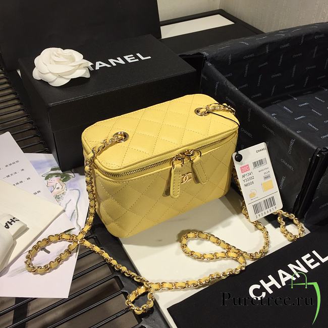CHANEL | Cosmetic Yellow Bag - AS1341 - 16 × 8 × 10cm - 1