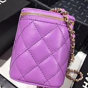 CHANEL | Cosmetic Purple Bag - AS1341 - 16 × 8 × 10cm - 4