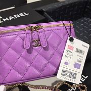 CHANEL | Cosmetic Purple Bag - AS1341 - 16 × 8 × 10cm - 5