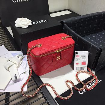 CHANEL | Cosmetic Red Bag - AS1341 - 16 × 8 × 10cm