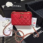 CHANEL | Cosmetic Red Bag - AS1341 - 16 × 8 × 10cm - 4