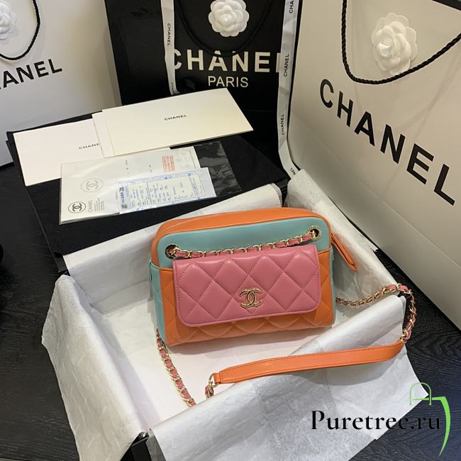 CHANEL | Camera Case With Extra Multicolor Clutch - AS1367 - 22 x 15 x 6 cm - 1
