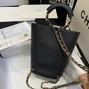 CHANEL | Black Chain handle Bucket Bag - AS1362 - 32 x 26 x 15 cm - 5