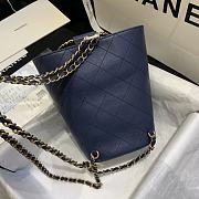 CHANEL | Blue Chain handle Bucket Bag - AS1362 - 32 x 26 x 15 cm - 5