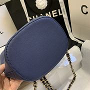 CHANEL | Blue Chain handle Bucket Bag - AS1362 - 32 x 26 x 15 cm - 3