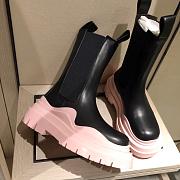 Bottega Veneta | Tire Ankle Boots Pink Leather - 2