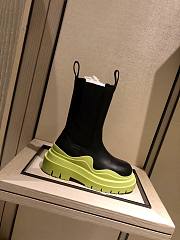 Bottega Veneta | Tire Ankle Boots Black/green Leather - 1