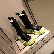 Bottega Veneta | Tire Ankle Boots Black/green Leather - 3