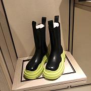 Bottega Veneta | Tire Ankle Boots Black/green Leather - 4